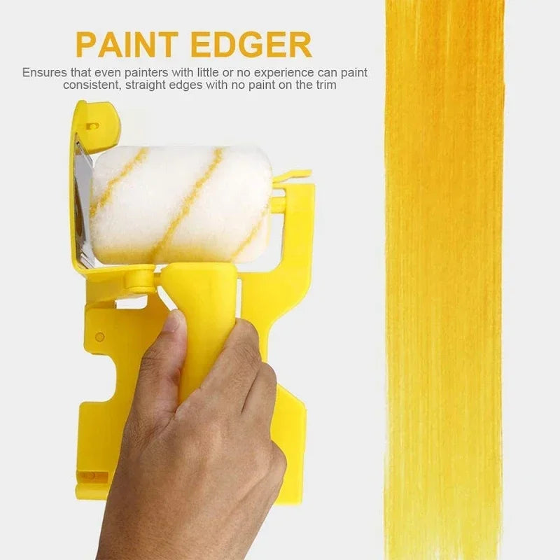 Multifunctional Clean-Cut Paint Edger Roller Brush Household Home Wall Ceilings Decorative Painting Tools Kit with Rod and Tray